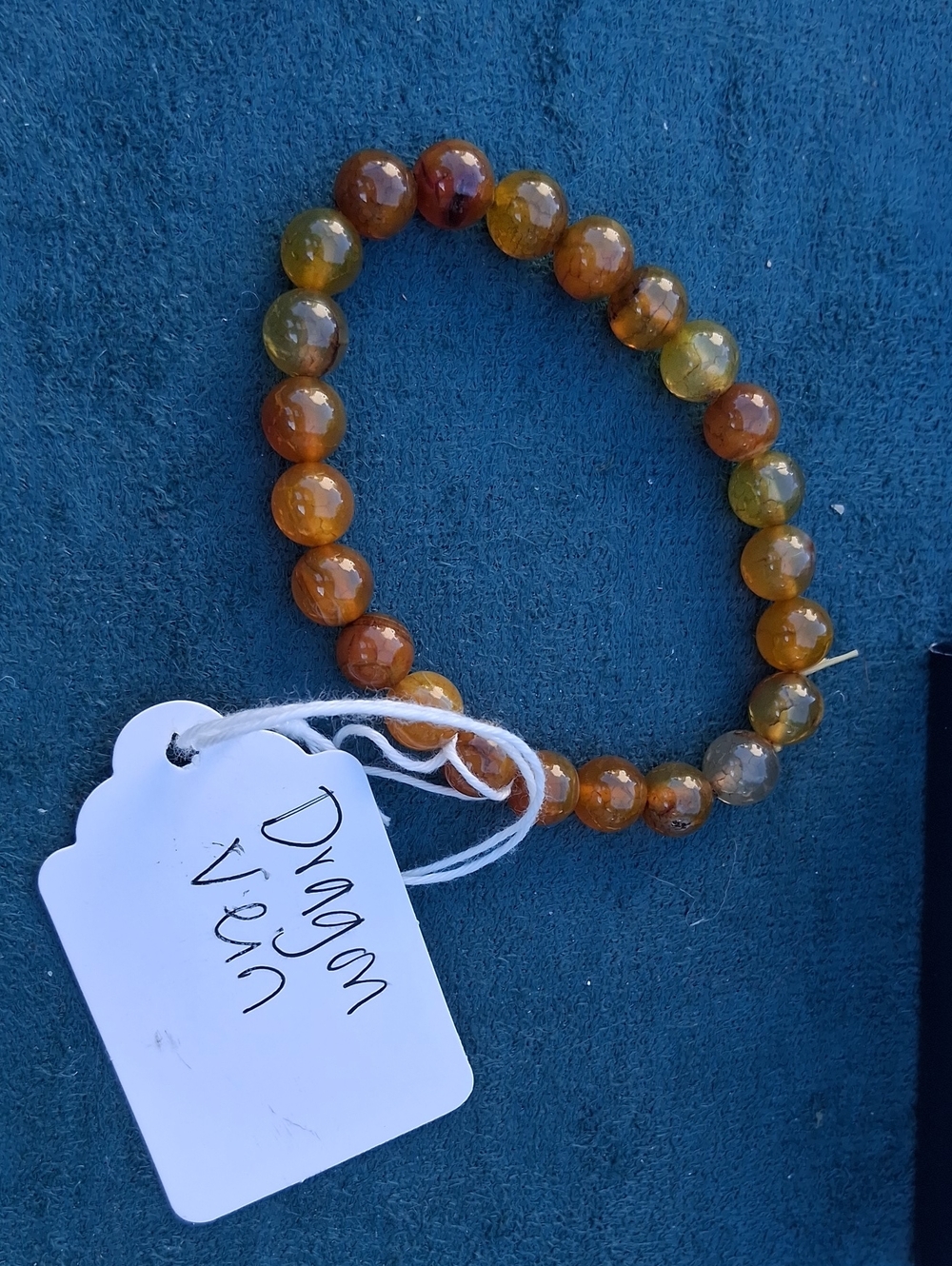 8mm Dragon Vein Stretchy Gemstone Bracelet